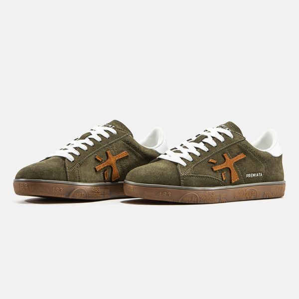Кросівки Premiata Steven Khaki Brown White 23530-40 фото